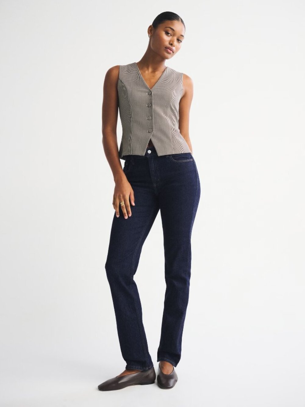 ABERCROMBIE & FITCH curve love mid rise the 90s straight jeans in rinse (sz29)